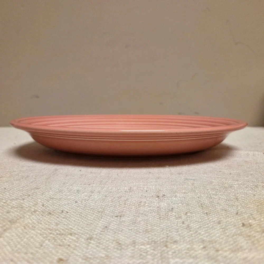 Fiesta HLC USA Oval Serving Platter Rose Pink Coral Ceramic Dinnerware 11.5 inch